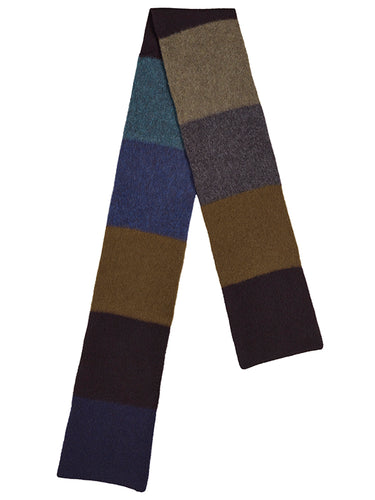 Brushed Colourblock Scarf Dark