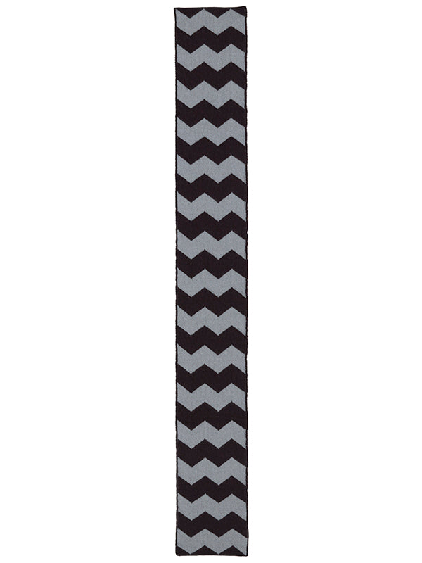 Small Zigzag Scarf Black & Purslane