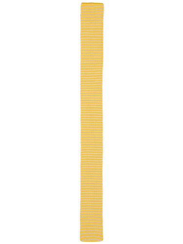 Small Garter Stitch Scarf Golden Eye & Oatmeal