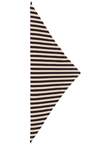 Striped Triangle Neckerchief Black & Oatmeal