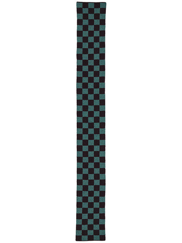 Small Check Scarf Cossack & Black