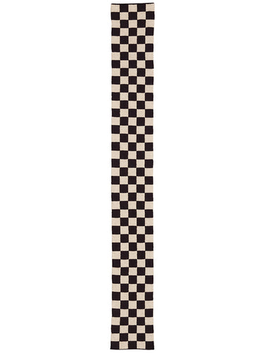 Small Check Scarf Black & Oatmeal