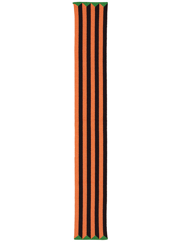 Small Vertical Stripe Scarf Gerbera & Black