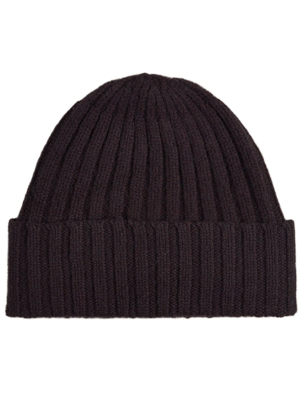 Plain Ribbed Hat Black