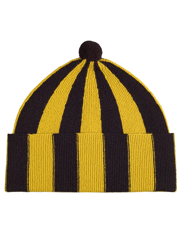 Vertical Stripe Hat Golden Eye & Oatmeal