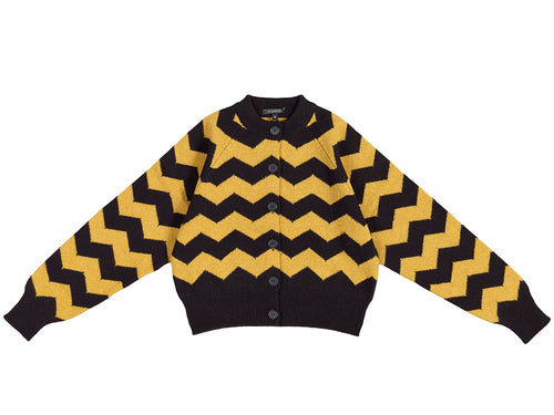 Zigzag Cardigan Black & Nugget
