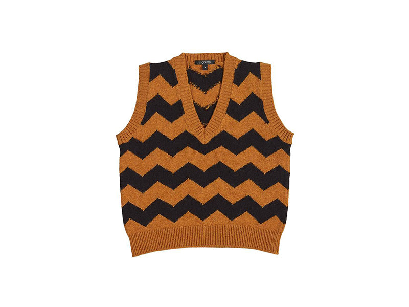 Zig Zag Tank Top Vintage Orange & Black