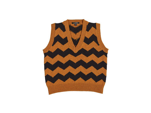 Zig Zag Tank Top Vintage Orange & Black