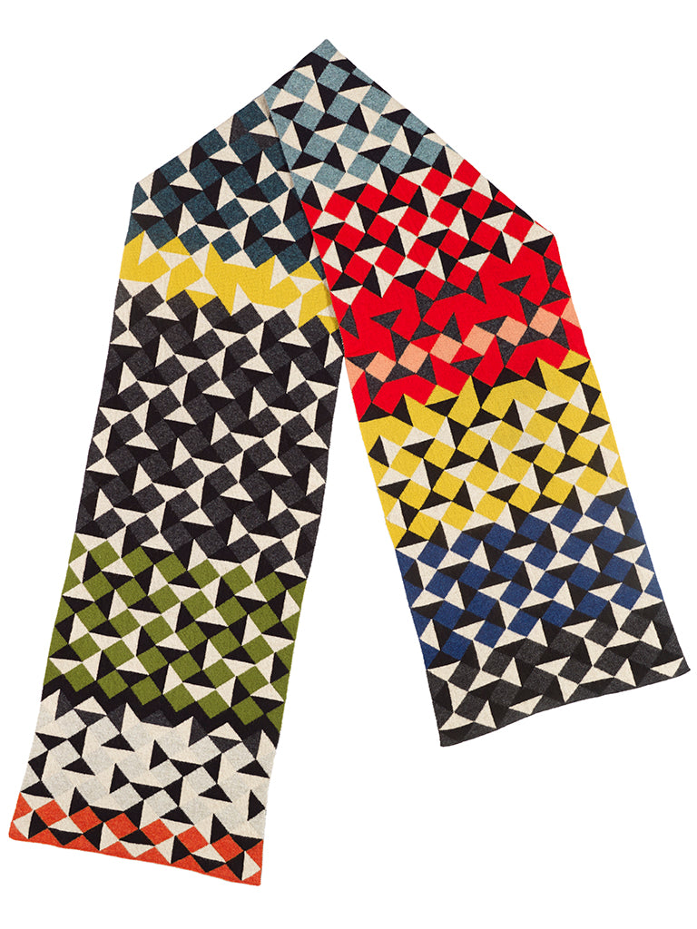 MULTICOLOUR GEOMETRIC SCARF 2017 ARCHIVE COLLECTION – Jo Gordon